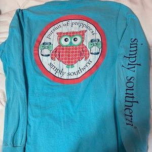 Blue simply southern long sleeve